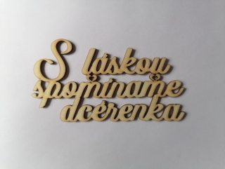 S láskou spomíname 13x7cm - dcérenka 1