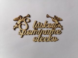 S láskou spomíname 13x7cm - otecko 2