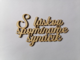 S láskou spomíname 13x7cm - synáčik 1