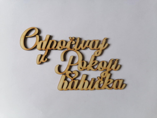 Odpočívaj v pokoji 14 x 7cm - babička1