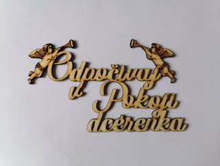 Odpočívaj v pokoji 14 x 7cm - dcérenka2