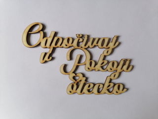 Odpočívaj v pokoji 14 x 7cm - otecko1