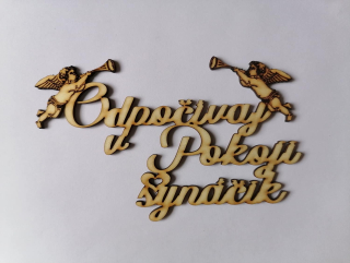 Odpočívaj v pokoji 14 x 7cm - synáčik2