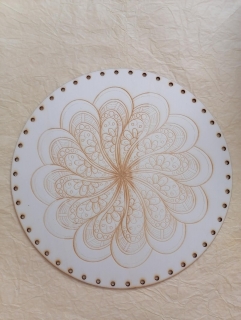 Preglejkové dno gravírované na opletanie 4mm Mandala13 - Ø 28cm