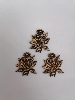 Drevený výrez - Kvet6  30x30x3mm
