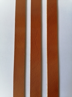 Kožený pás 2cm široký, dĺžka 30cm - škoricový