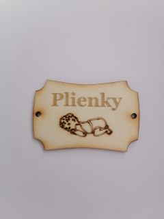 Tabuľka Plienky 5x3cm