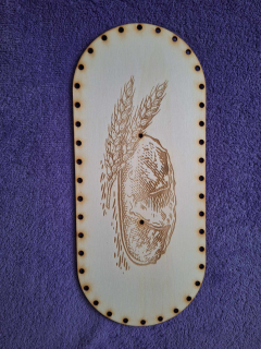 Preglejkový poklop na chlebník oválny 3mm typ č.3 - 33,5x14,5cm ( na knopku)