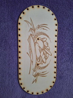 Preglejkový poklop na chlebník oválny 3mm typ č.4 - 33,5x14,5cm ( na knopku)