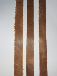 Kožený pás 2cm široký, dĺžka 100cm - svetlohnedý melír