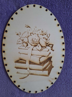 Preglejkové dno gravírované elipsa 3mm - 41x29cm Knihy