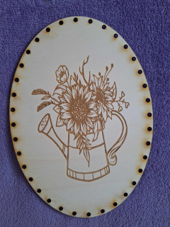 Preglejkové dno gravírované elipsa 3mm - 41x29cm Krhlička
