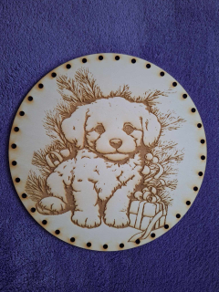 Preglejkové dno gravírované na opletanie 3mm Ø 24cm - Vianoce9
