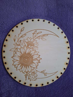 Preglejkové dno gravírované na opletanie 3mm Ø 26cm - Mesiac