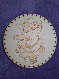 Preglejkové dno gravírované na opletanie 3mm Ø 30cm - Vianoce5