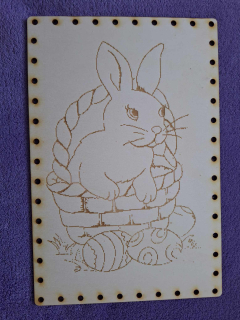 Preglejkové dno na opletanie gravírované obdĺžnik 3mm - 25x15cm Veľká noc4