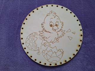 Preglejkové dno gravírované na opletanie 4mm Ø 20cm - Veľká noc3