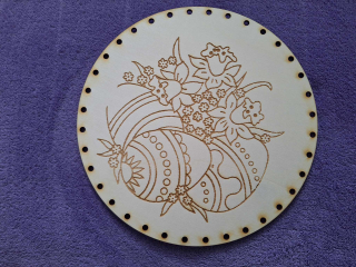 Preglejkové dno gravírované na opletanie 3mm Ø 22cm - Veľká noc