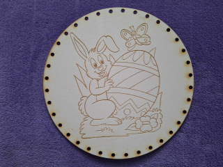 Preglejkové dno gravírované na opletanie 4mm Ø 30cm - Veľká noc7