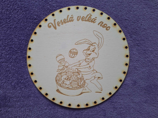 Preglejkové dno gravírované na opletanie 3mm Ø 24cm - Veselá veľká noc7