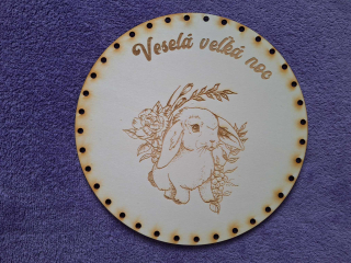 Preglejkové dno gravírované na opletanie 3mm Ø 26cm - Veselá veľká noc8