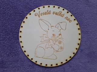 Preglejkové dno gravírované na opletanie 4mm Ø 26cm - Veselá veľká noc14