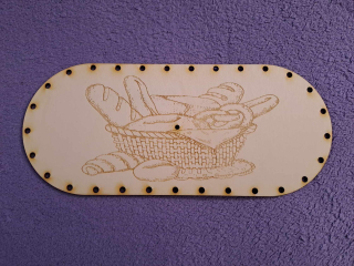 Preglejkový poklop na chlebník oválny 3mm - 30x13cm ( na knopku) typ4