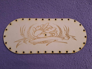 Preglejkový poklop na chlebník oválny 3mm - 30x13cm ( na knopku) typ9