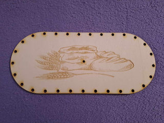 Preglejkový poklop na chlebník oválny 3mm - 30x13cm ( na knopku) typ11