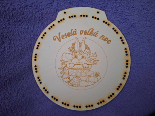 Veľkonočný vrkočový veniec č.3 (Slov.text)