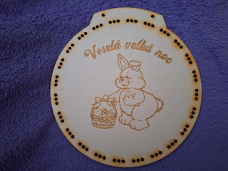 Veľkonočný vrkočový veniec č.8 (Slov.text)