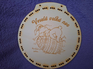 Veľkonočný vrkočový veniec č.10 (Slov.text)