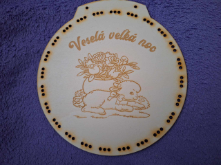 Veľkonočný vrkočový veniec č.11 (Slov.text)