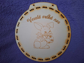 Veľkonočný vrkočový veniec č.14 (Slov.text)