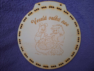 Veľkonočný vrkočový veniec č.15 (Slov.text)