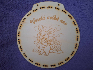 Veľkonočný vrkočový veniec č.17 (Slov.text)