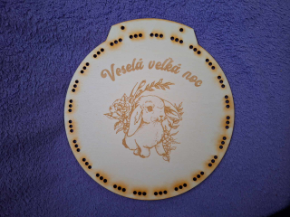 Veľkonočný vrkočový veniec č.18 (Slov.text)