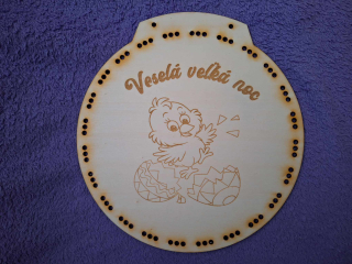 Veľkonočný vrkočový veniec č.19 (Slov.text)
