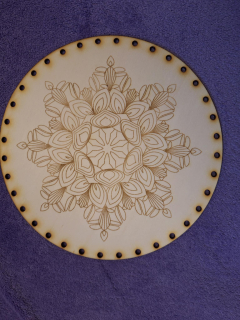 Preglejkové dno gravírované na opletanie 3mm Mandala24  - Ø 20cm