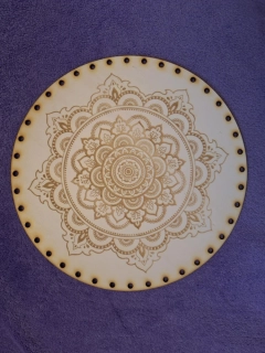 Preglejkové dno gravírované na opletanie 3mm Mandala23 - Ø 26cm