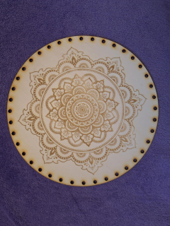 Preglejkové dno gravírované na opletanie 3mm Mandala23 - Ø 28cm
