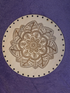 Preglejkové dno gravírované na opletanie 3mm Mandala20 - Ø 30cm