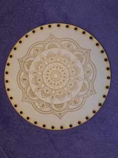 Preglejkové dno gravírované na opletanie 3mm Mandala22 - Ø 30cm