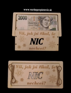 Obalka na darovanie typ9 (český text)