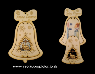 Zvon na darovanie Krásne Vianoce typ3