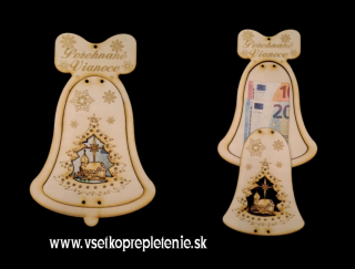 Zvon na darovanie Požehnané Vianoce typ3