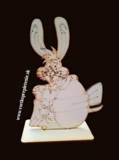 Gravírovaný zajac na podstavci 10cm - typ1