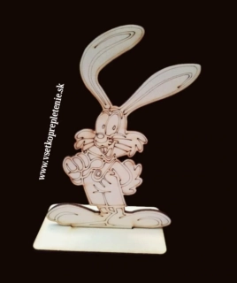 Gravírovaný zajac na podstavci 10cm - typ2
