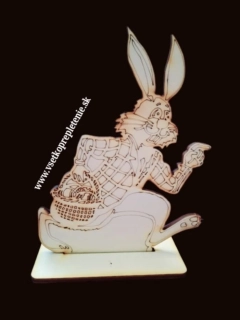 Gravírovaný zajac na podstavci 10cm - typ8