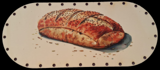 3D preglejkový poklop na chlebník oválny UV tlač 3mm - 27x10cm ( na knopku) typ5